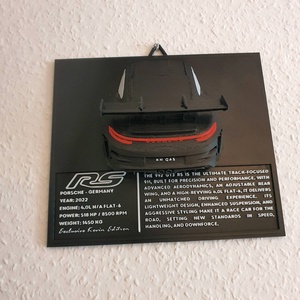 Porsche 992 GT3 RS fali 3D kép - otthon & életmód - dekoráció - kép & falikép - 3d képek - Meska.hu