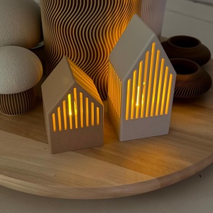 Skandináv fényház - Elektromos gyertyához, Esküvő, Dekoráció, Asztaldísz, , MESKA