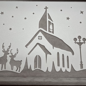 3D nyomtatott karácsonyi és ünnepi sablonok ablakra, tükörre - hóspray-hez, krétafilchez, Otthon & Életmód, Dekoráció, Ajtó- és ablak dekoráció, Ablakdísz, , MESKA