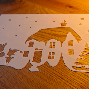 3D nyomtatott karácsonyi és ünnepi sablonok ablakra, tükörre - hóspray-hez, krétafilchez - otthon & életmód - dekoráció - ajtó- és ablak dekoráció - ablakdísz - Meska.hu