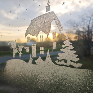 3D nyomtatott karácsonyi és ünnepi sablonok ablakra, tükörre - hóspray-hez, krétafilchez - otthon & életmód - dekoráció - ajtó- és ablak dekoráció - ablakdísz - Meska.hu