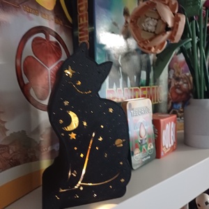 Galaxis cica könyvtámasz (book nook) - otthon & életmód - dekoráció - asztal és polc dekoráció - könyvtámasz - Meska.hu