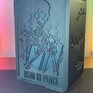 Nyugodt olvasás csontváz könyvtámasz - Read in peace booknook - Meska.hu