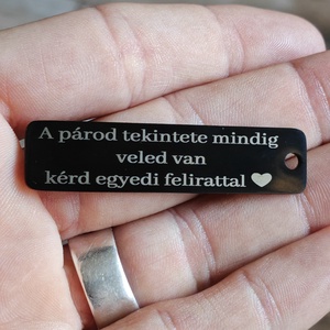 Egyedi lézergravírozott medál - ékszer - nyaklánc - medál - Meska.hu