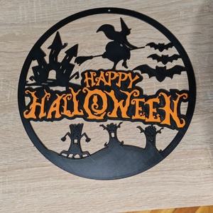Kétfunkciós Halloween Dísz (23.5cm) - otthon & életmód - dekoráció - halloween - halloweeni ajtódíszek és ablakdíszek - Meska.hu