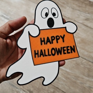 Halloweeni Szellemes Ajtódekoráció - otthon & életmód - dekoráció - halloween - halloweeni ajtódíszek és ablakdíszek - Meska.hu