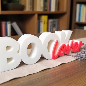 BookLover - könyvbarát, könyvmoly felirat - otthon & életmód - dekoráció - kép & falikép - 3d képek - Meska.hu