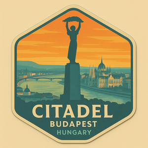 Budapesti Matricák - Parlament, Lánchíd, Citadella, Budavári Sikló - otthon & életmód - autó - autós matrica - Meska.hu