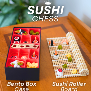 Sushi Sakk - Sushiroll témájú, utazáshoz hordozható sakkkészlet - Akciós ár -, Játék & Sport, Táblajáték és Kártyajáték, Sakk, Mindenmás, MESKA