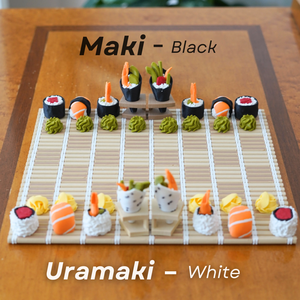 Sushi Sakk - Sushiroll témájú, utazáshoz hordozható sakkkészlet - Akciós ár - - játék & sport - táblajáték és kártyajáték - sakk - Meska.hu