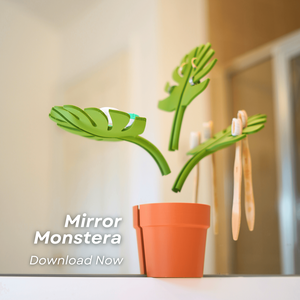 Tükör Monstera - Fürdőszobai tároló - otthon & életmód - fürdőszoba - fürdőszobai tároló - Meska.hu