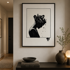 A Város Bennem - fekete-fehér művészi falikép / eredeti markerrajz vagy 50�70 cm-es nyomat - Meska.hu