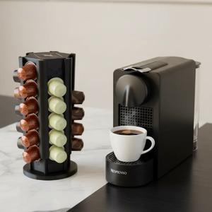 Forgó Nespresso kávékapszula tartó ajándék kávédíszítő sablonnal - Meska.hu