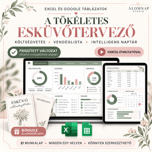 Esküvőtervező táblázat � Esküvői költségvetés, teendőlista, idővonal, vendéglista, ültetési rend, programterv, ajándékli - Meska.hu