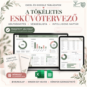 Esküvőtervező táblázat � Esküvői költségvetés, teendőlista, idővonal, vendéglista, ültetési rend, programterv, ajándékli - Meska.hu