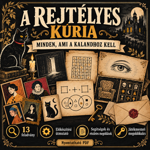 A Rejtélyes Kúria Szabadulószoba társas játék  - játék & sport - készségfejlesztő és logikai játék - logikai játékok - Meska.hu