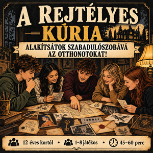 A Rejtélyes Kúria Szabadulószoba társas játék  - játék & sport - készségfejlesztő és logikai játék - logikai játékok - Meska.hu