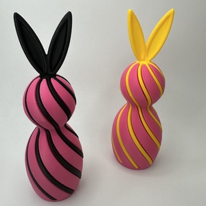 Húsvéti nyuszi (11 cm magas, füllel, csavarható) - ünnepi díszek, dekorációk - húsvéti díszek és dekorációk - húsvéti asztaldíszek - Meska.hu