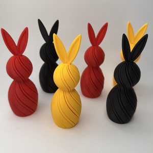 Húsvéti nyuszi (11 cm magas, füllel, csavarható) - ünnepi díszek, dekorációk - húsvéti díszek és dekorációk - húsvéti asztaldíszek - Meska.hu