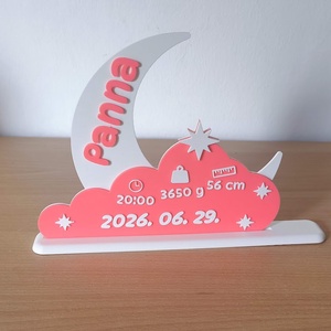 Örök Emlék Újszülött Érkezésére - Egyedi Babaváró Ajándék Névvel és Adatokkal - baba - mama - babaemlékek - baba emlékőrző - Meska.hu