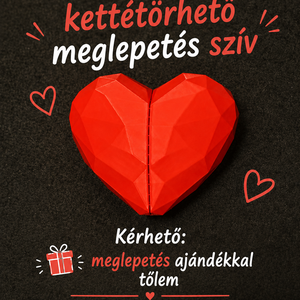 Kettétörhető meglepetés szív , Esküvő, Emlék & Ajándék, Köszönőajándék, Fotó, grafika, rajz, illusztráció, MESKA