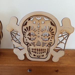 Lézerrel Vágott Koponya sorozat csont - otthon & életmód - dekoráció - asztal és polc dekoráció - asztaldísz - Meska.hu