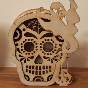 Lézerrel Vágott Koponya sorozat szellem - otthon & életmód - dekoráció - asztal és polc dekoráció - asztaldísz - Meska.hu