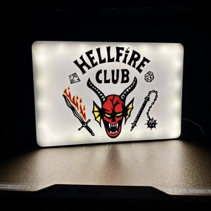 Hellfire Club - Stranger Things Lightbox Hangulatfény  - Meska.hu