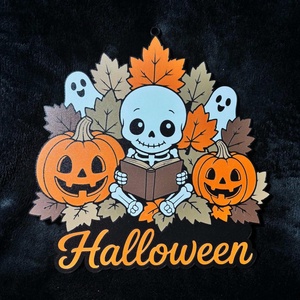 Nagy őszi/halloween ajtó tábla - kopogtató - csonti - otthon & életmód - dekoráció - ajtó- és ablak dekoráció - ajtódísz & kopogtató - Meska.hu