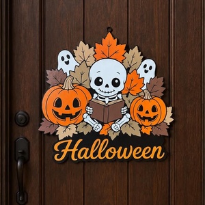 Nagy őszi/halloween ajtó tábla - kopogtató - csonti - Meska.hu