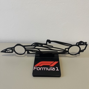 F1 autó sziluett asztali dísz rajongóknak - otthon & életmód - dekoráció - dísztárgy - Meska.hu