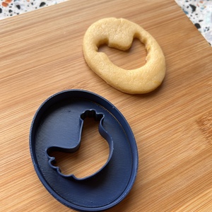 Tojás körvonalú, csibe mintás linzer / sütikiszúró - otthon & életmód - konyhafelszerelés, tálalás - sütés, főzés - sütikiszúró - Meska.hu