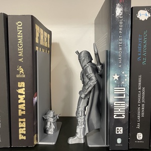Star Wars - Mandalóri és Baby Yoda könyvtámasz - otthon & életmód - dekoráció - asztal és polc dekoráció - könyvtámasz - Meska.hu