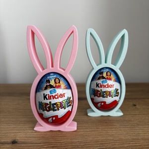 Húsvéti nyuszis Kinder tojás tartó � dekoráció és ajándék, Ünnepi díszek, dekorációk, Húsvéti díszek és dekorációk, Húsvéti ajándékátadó, , MESKA