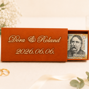 Egyedi pénzátadó doboz esküvőre, szülinapra, ballagásra, Esküvő, Nászajándék, Esküvői pénzátadó doboz, , MESKA