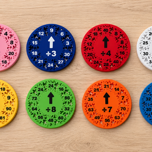 Matematikai pörgettyű: Fidget spinner és szorzás, osztás gyakorló játék - játék & sport - készségfejlesztő és logikai játék - oktató játékok - Meska.hu