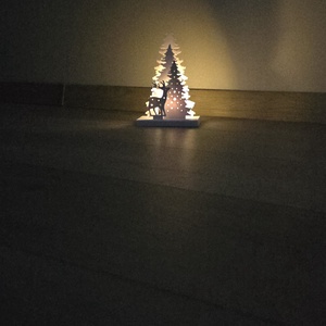 Egyedi 3D nyomtatott LED-es karácsonyi dísz � Szarvas és fenyő. - karácsony - karácsonyi lakásdekoráció - ünnepi asztaldekoráció - Meska.hu