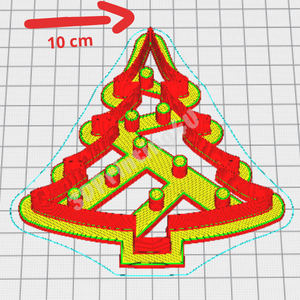 Karácsonyfa süteménykiszúró mézeskalács süteményszaggató 3D nyomtatás keksz kiszúró forma sütikiszúró karácsony dísz - otthon & életmód - konyhafelszerelés, tálalás - sütés, főzés - sütikiszúró - Meska.hu