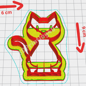 Cirmos Cica sütikiszúró keksz mézeskalács linzer süteménykiszúró süteményszaggató 3D nyomtatás macska cicus ajándék - otthon & életmód - konyhafelszerelés, tálalás - sütés, főzés - sütidísz - Meska.hu