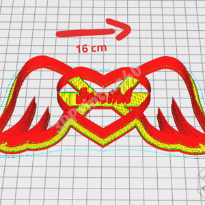 Szív szeretlek felirattal szárnnyal 2 db szett sütikiszúró keksz kiszúró linzer 3D nyomtatás Valentín nap ajándék - otthon & életmód - konyhafelszerelés, tálalás - sütés, főzés - sütikiszúró - Meska.hu
