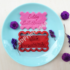 Boldog Születésnapot sütikiszúró keksz mézeskalács linzer süteménykiszúró süteményszaggató 3D nyomtatás torta tortadísz  - otthon & életmód - konyhafelszerelés, tálalás - Meska.hu