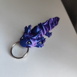 3D Bébi axolotl kulcstartó - táska & tok - kulcstartó & táskadísz - kulcstartó - Meska.hu