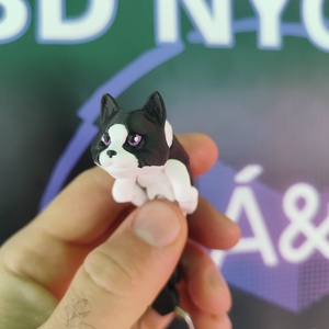 3D Cica kulcstartó(fekete-fehér), Táska & Tok, Kulcstartó & Táskadísz, Kulcstartó, , MESKA