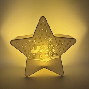 Karácsonyi csillag lámpás - Meska.hu