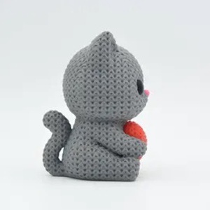 Kötött Hatású 3D Nyomtatott Cica - otthon & életmód - dekoráció - dekoratív figurák és szobrok - Meska.hu