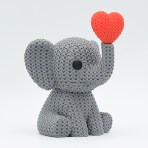 Kötött Hatású 3D Nyomtatott Elefánt - Meska.hu