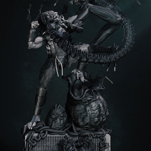 Predator VS Alien Diorama  - művészet - makett, modell - Meska.hu