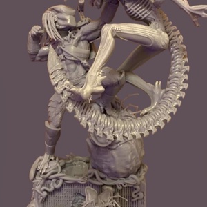 Predator VS Alien Diorama  - művészet - makett, modell - Meska.hu