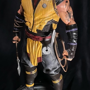 Mortal Kombat Scorpion kézzel festett 3d nyomtatott resin szobor - Meska.hu