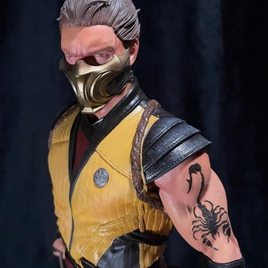 Mortal Kombat Scorpion kézzel festett 3d nyomtatott resin szobor - otthon & életmód - dekoráció - dísztárgy - Meska.hu